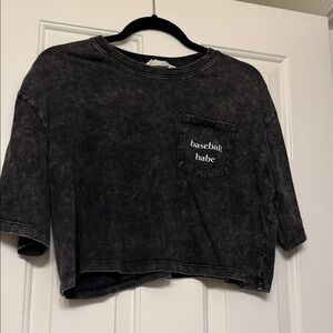 Cropped Baseball Babe Tee